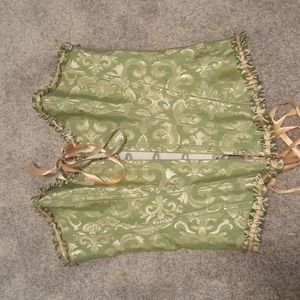 Small green and gold corset